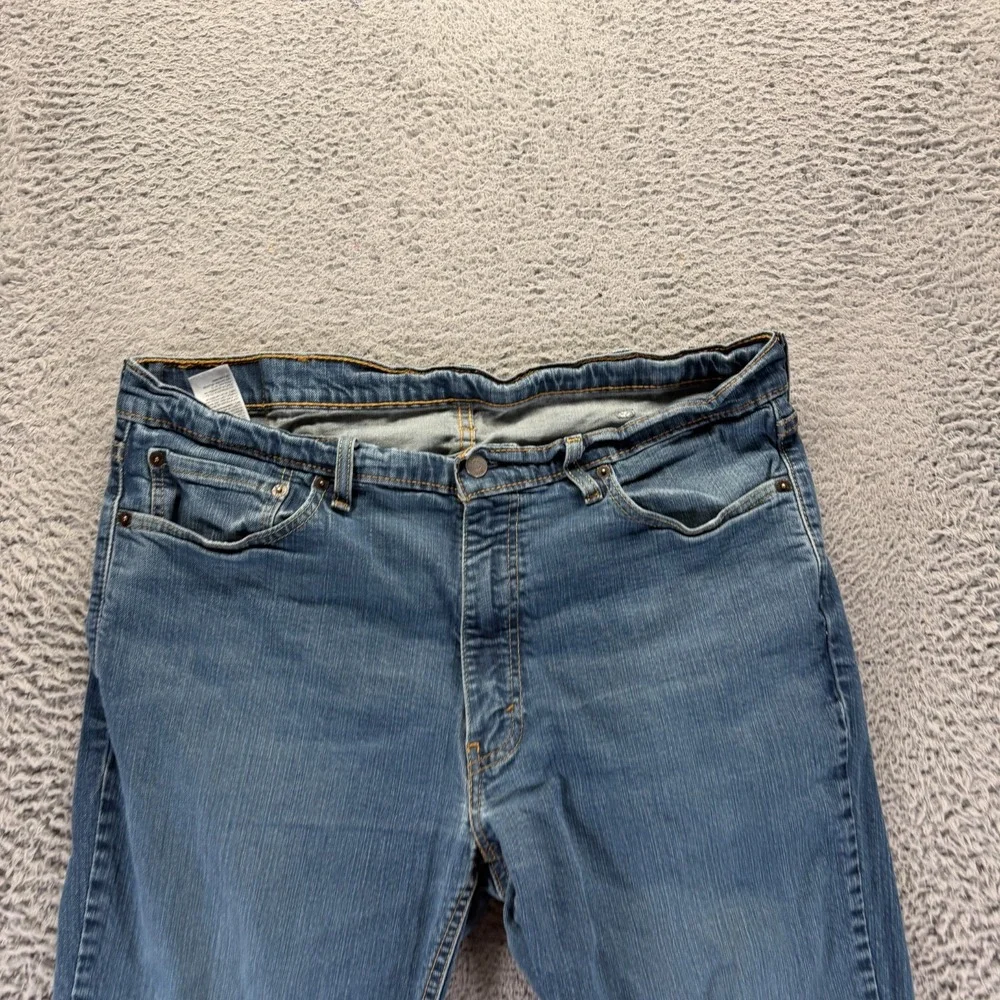 Levi's 541 Jeans Mens 38x28 Blue Cotton Denim Straight Faded Workwear Stretch